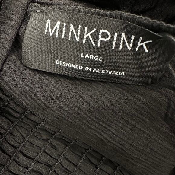 MINKPINK Audrey Cut Out Midi Dress in black Size L - Picture 5 of 11